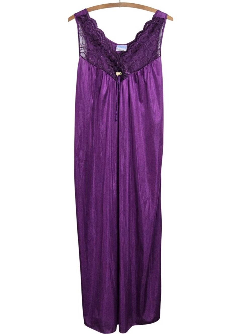 Vintage Purple Secret Treasures Nightgown Lace Bodice Lingerie